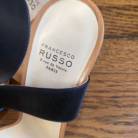 Francesco Russo high heel sandal beige and black size 35 - Picture 4 of 12